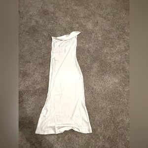 White Satin Dress